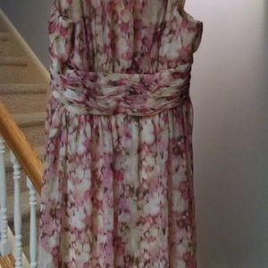 Spiegel Women's Shirred Floral Chiffon Dress